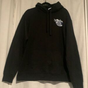 Mattel Hot Wheels Men’s Black pullover hoodie sz Lg